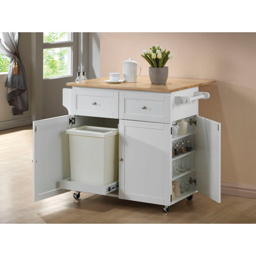 Wayfair Trash Bin Compartment Kitchen Islands & Carts You'll Love in 2023